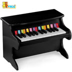 My First Piano Black | Wooden Kids Musical Piano Toy with Song Book Age 18M+