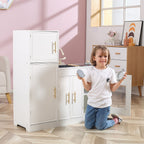 Classic White Modern Kitchen with Light & Sound | Kids Pretend Play Kitchen Set