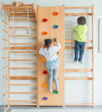 Swedish Ladder Climbing Set for Kids | Wall Climber, Ramp & Rope Panels Activity Unit