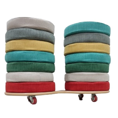 Donut Cushions Trolley | Kids Fruit Cushions & Storage Learning Play Set