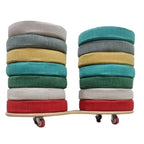 Donut Cushions Trolley | Kids Fruit Cushions & Storage Learning Play Set