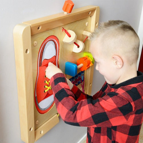 Manual Dexterity Board III | Kids Fine Motor Skills Lacing & Activity Wall Toy