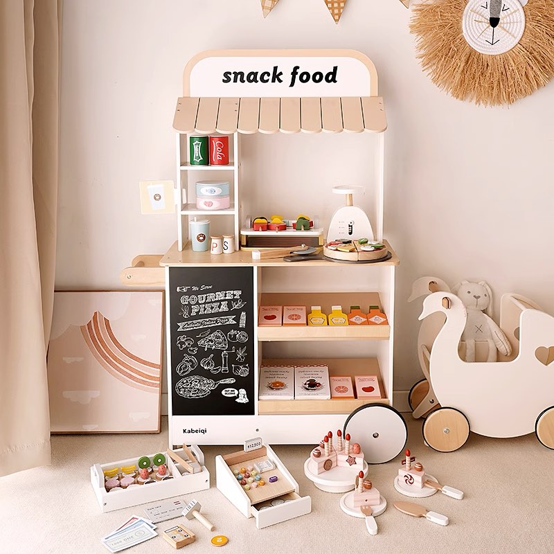 Wooden Snack Food Cart
