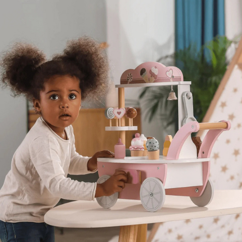 Wooden Ice Cream Cart Mini