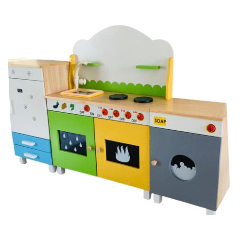 Wooden Zymul Kitchen Set (4 Pcs) | Kids Role Play Wooden Toy Kitchen Set
