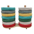 Donut Cushions Trolley | Kids Fruit Cushions & Storage Learning Play Set