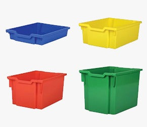 Storage Bin Small Size for Kids & Classroom | Durable Plastic Organizer Box with Handles