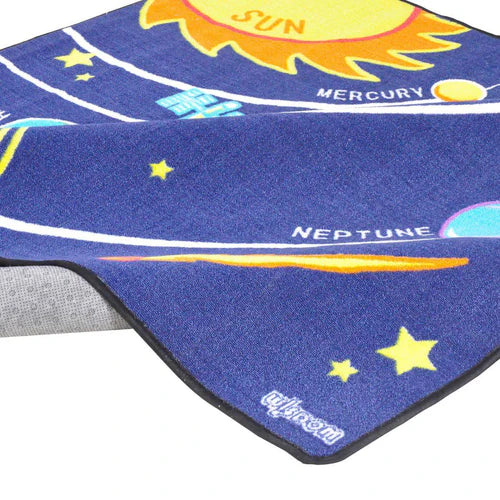 Kids Outer Space Floor Rug 160x230cm | Solar System Educational Play Mat