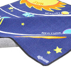 Kids Outer Space Floor Rug 160x230cm | Solar System Educational Play Mat