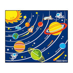 Kids Outer Space Floor Rug 160x230cm | Solar System Educational Play Mat
