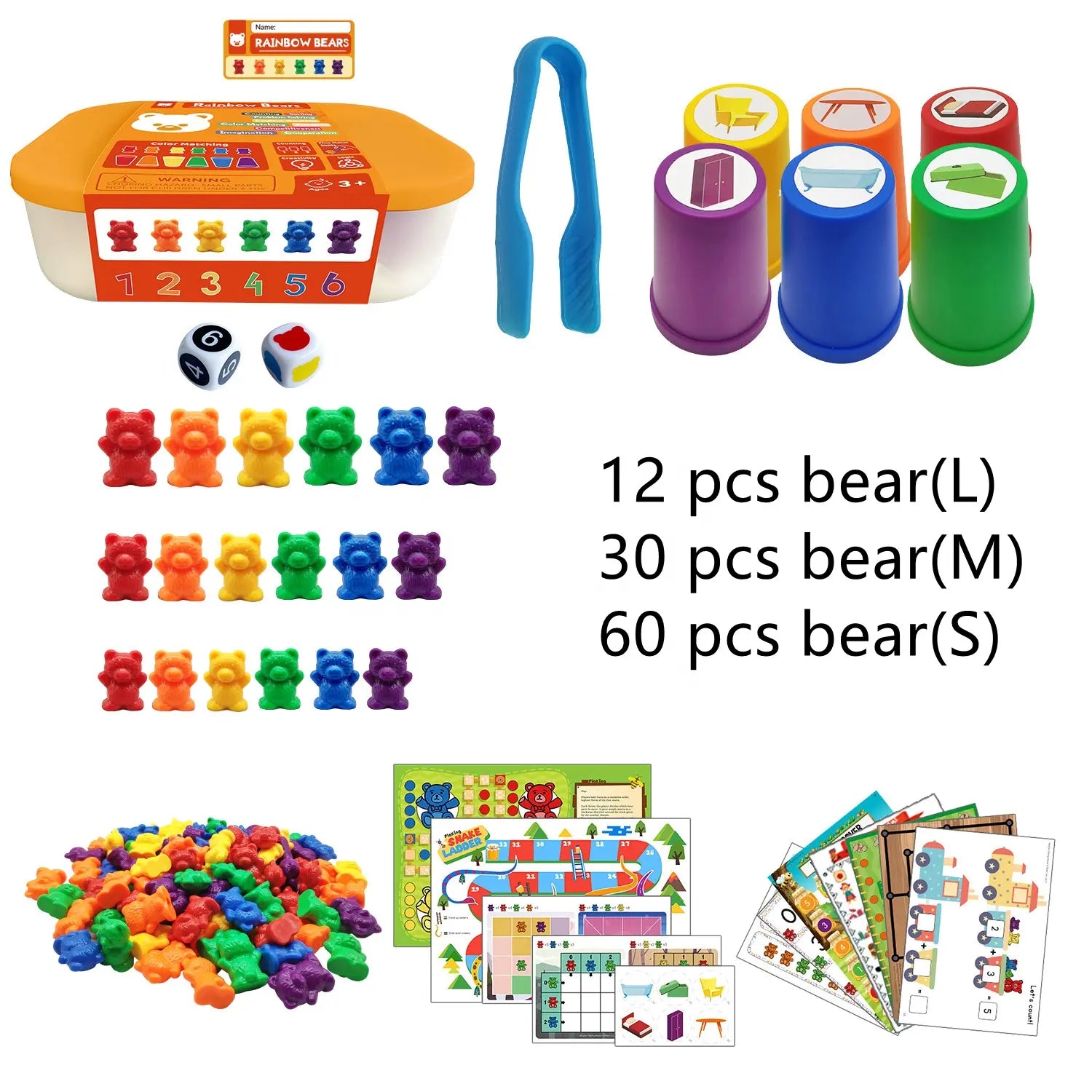 Rainbow Counting Bears STEM Toy | Sorting & Math Learning Game for Kids