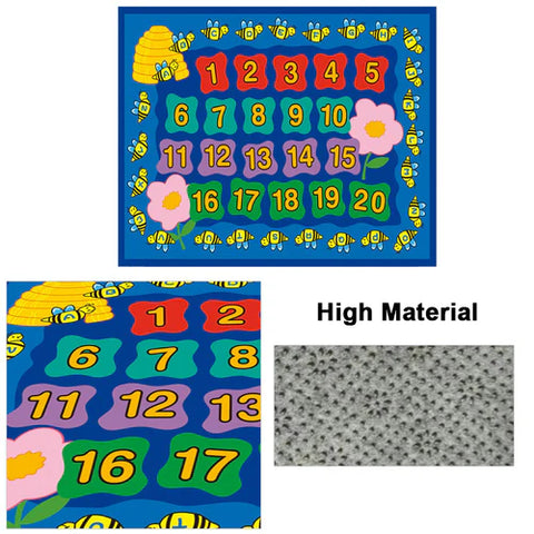 Bees Alphabets and Numbers Mat for Children