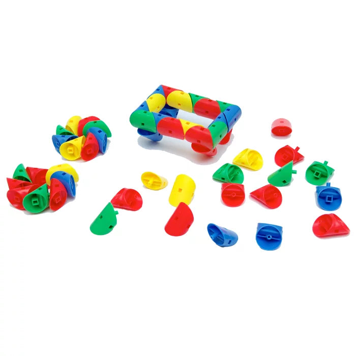 Hatch Manipulative Shapes 100 PCS | Interlocking STEM Building & Fine Motor Toy Set