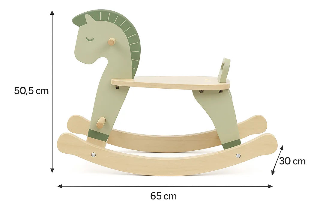 Wooden Rocking Horse Kids Toy | Classic Ride-On Balance Toy for Toddlers