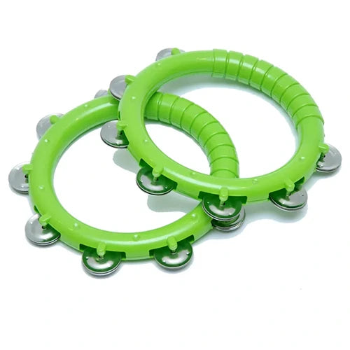 Grip Tambourine Set (2 Pcs) | Kids Musical Percussion Instrument for Classroom & Parties