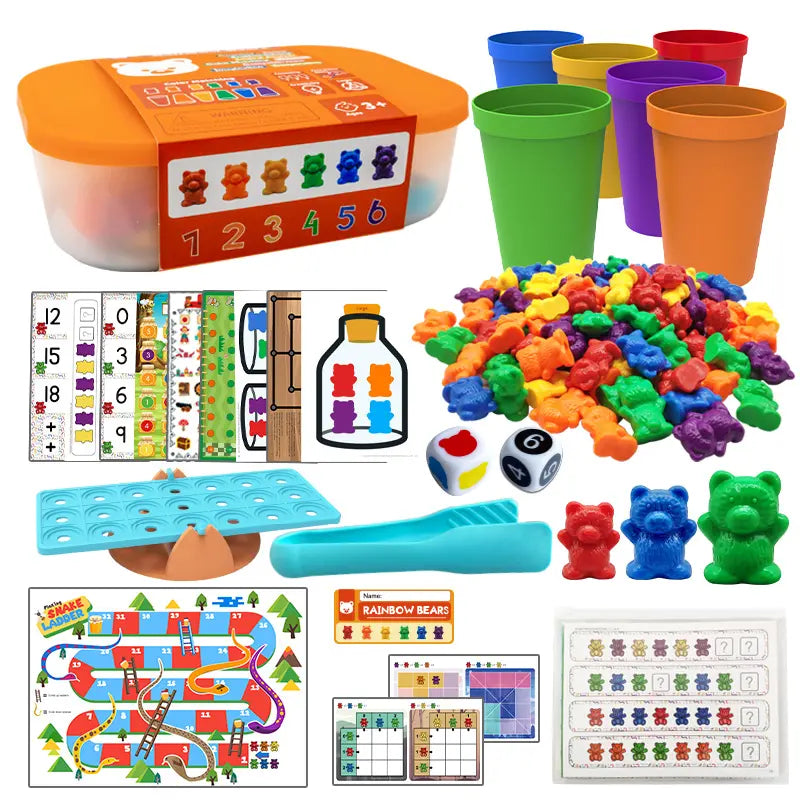 Rainbow Counting Bears STEM Toy | Sorting & Math Learning Game for Kids