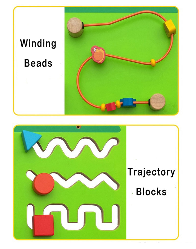 Alligator Activity Wall Toy | Kids Wooden Wall Panel Learning Toy 12M+
