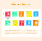 Numbers Jelly Balls 0–9 | Sensory Fidget Toy Set for Kids Motor Skills Learning