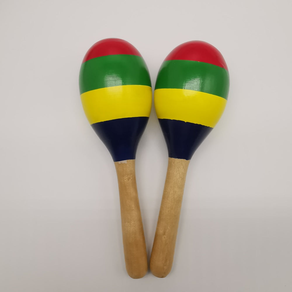 Wooden Maracas Medium Pair | Kids Musical Instrument Rhythm Shaker Toy