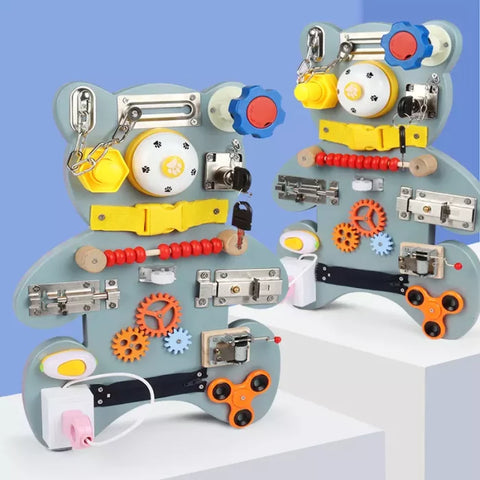 Montessori Bear Busy Activity Board