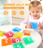 Numbers Jelly Balls 0–9 | Sensory Fidget Toy Set for Kids Motor Skills Learning