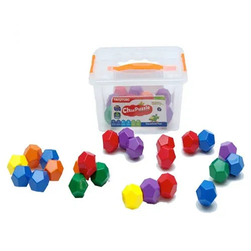 Stick Together Gems Blocks 54 Pcs | Colorful Building & STEM Toy for Kids