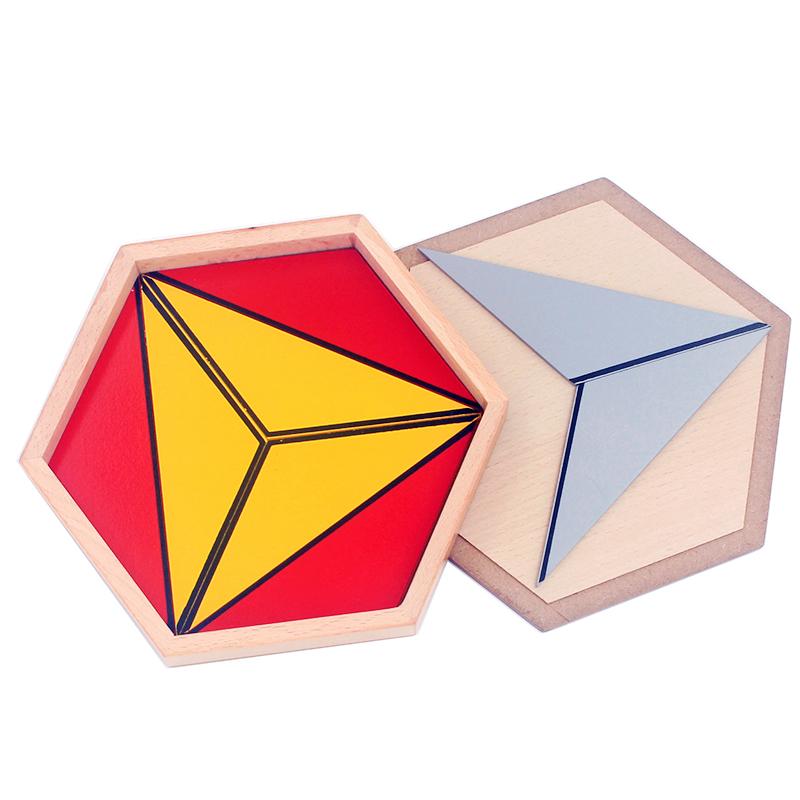 Constructive Triangles Montessori Sensorial Set | Wooden Geometry Learning Toy