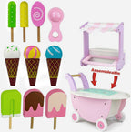 Wooden Ice Cream Sweet Dessert Shop | Kids Pretend Play Dessert Kitchen Toy Set