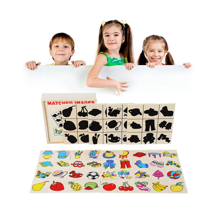 Matched Image Puzzle | Kids Wooden Matching & Memory Educational Toy Set