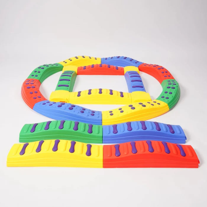 Wavy Tactile Path Set of 8 | Sensory Balance Path Stepping Toy for Kids