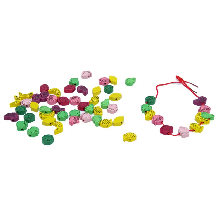 Wooden Lacing Beaded Fruits | Kids Threading & Fine Motor Skills Toy Set