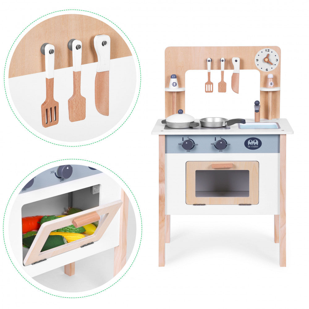 Wooden Kitchen Combo Set Kids | Montessori Pretend Play Activity Toy