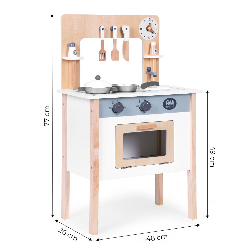Wooden Kitchen Combo Set Kids | Montessori Pretend Play Activity Toy