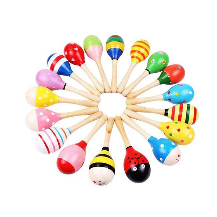 Wooden Maracas Medium Pair | Kids Musical Instrument Rhythm Shaker Toy
