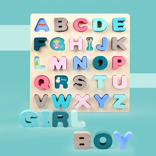Capital Case Wooden Alphabet Puzzle | Educational ABC Learning Toy for Kids