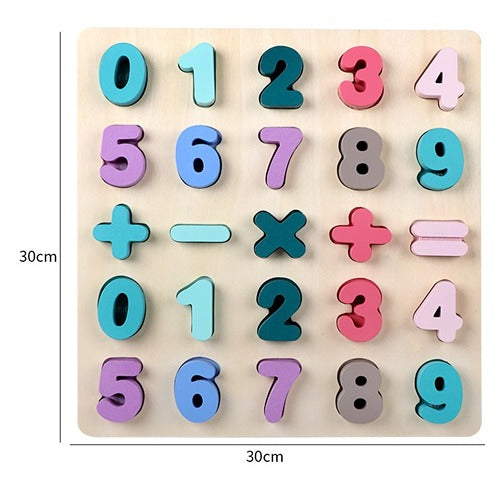 0 to 9 Digital Puzzle Board | Wooden Number Learning Educational Toy for Kids