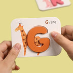 Alphabet Paired Cards | Wooden Alphabet Flash Cards Educational Memory & Learning Toy