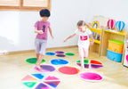 Pressure Sensitive Color Changing Liquid Floor Tiles 4 PCS Circle | Kids Sensory Gel Mats