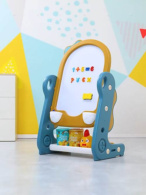 Easel Stand Foldable Plastic | Kids Magnetic Drawing Board & Art Easel with Storage
