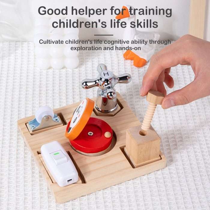 Shape Busy Activity Board | Montessori Fine Motor Skills Learning Toy