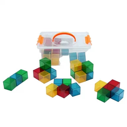 Transparent Colored Cubes Set | Educational STEM Math & Sensory Learning Toy