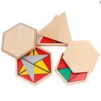 Constructive Triangles Montessori Sensorial Set | Wooden Geometry Learning Toy