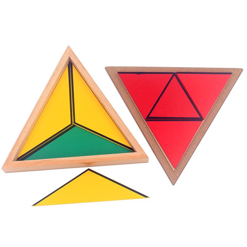 Constructive Triangles Montessori Sensorial Set | Wooden Geometry Learning Toy