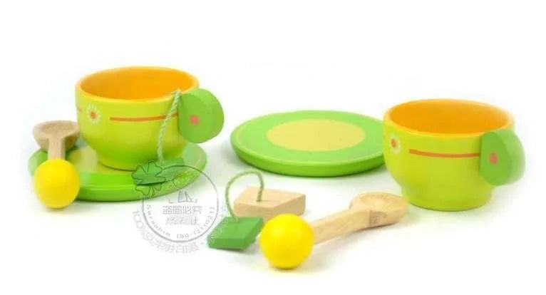Wooden Birthday Tea Party Set | Kids Role Play Tea Time Toy Kit