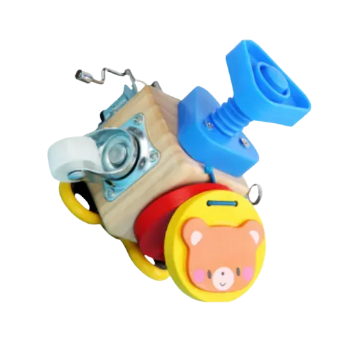 Busy Cube Life Style | Wooden 6-in-1 Fidget Sensory Travel Toy (Ages 3+)