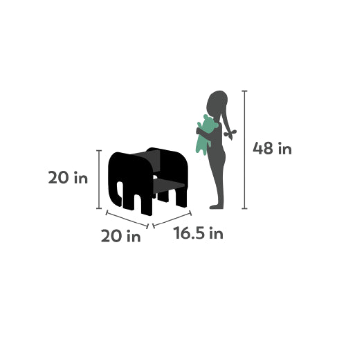 Elephant Chair for Kids | Engineered Wood Nursery & Classroom Seating Chair