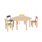 Hexagonal Table | Kids Wooden Beachwood Study & Activity Table