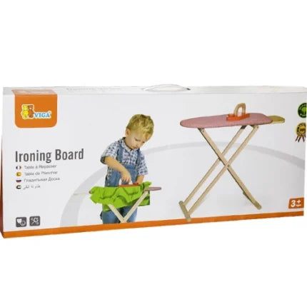 Wooden Ironing Board Toy | Kids Pretend Play Laundry & Cleaning Set