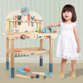 Tool Bench for Kids | Wooden Construction Workbench Pretend Play Toy Set
