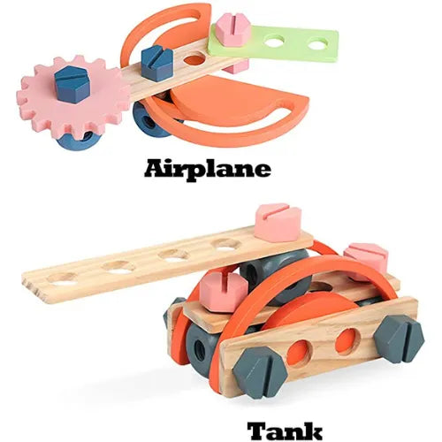 Tool Bench for Kids | Wooden Construction Workbench Pretend Play Toy Set